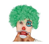 Perruque avec cheveux bouclés clown 117564 couleur vert G