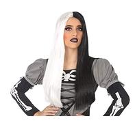 Perruque halloween adultes femmes - noir et blanc 39824