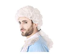 ATOSA perruque tire-bouchons blanc marquise