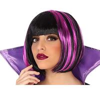 ATOSA perruque vampire courte lisse purpre