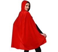 ATOSA s/rab. cape à capuche 100cm velours rouge