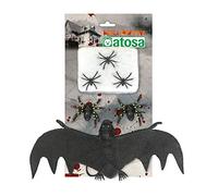 ATOSA sachet décoration halloween toile d'araignée chauve-souris