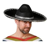 Atosa Sombrero Noir/Argent Mexicain 45cm