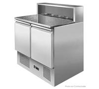 Atosa Table Pizza Réfrigérée - Saladette intégrée 5 bacs GN 1/6