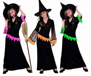 Atosa Witch-5446 Costume-Déguisement Sorcière 3 Ass. 7-9 Ans, 5446, Multicolore, 7 A 9 Anos