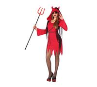 ATOSA déguisement femme démon rouge M