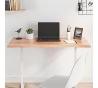 Atosonza Plateau de table 100 x 60 x 2 cm en chêne massif avec bord d'arbre, surface laquée, convient comme remplacement pour table à manger, bureau ou table basse, idéal pour la rénovation à faire