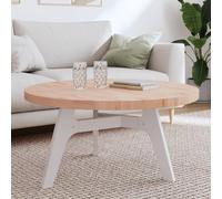 Atosonza Plateau de table rond de 90 cm de diamètre en bois de hêtre massif avec bord d'arbre naturel pour salle à manger, salon, bureau, jardin ou restauration, convient comme remplacement ou projet