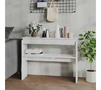 Atosonza Table console blanche brillante - 102 x 30 x 80 cm - En bois - Table d'appoint - Meuble de salon avec support mural pour entrée, chambre à coucher, bureau, décoration et étagère