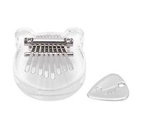 Atospdy Thumb Piano Kalimba 8 Keys doigt jouant ensemble de conception d'ours intérieur en acier inoxydable extérieur acrylique