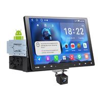 ATOTOEXCEL A5L 10.1 Pouces 2 DIN & 1 DIN Adaptatif Autoradio Android, Écran Flottant Voiture, CarPlay & Android Auto sans Fil, 24 Bandes, Suivi GPS, Caméra de Recul, HD LRV, 2G+32G, DSP/FM/RDS