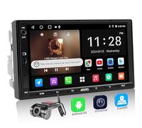 ATOTOEXCEL A5L 7 Pouces Android Autoradio 2 DIN, CarPlay sans Fil Android Auto sans Fil, Écran Tactile Stereo avec Caméra DVR Frontale 1080P, Égaliseur 24 Bandes, DSP, WiFi/BT/USB Tethering, 2G+32G