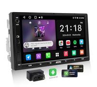 ATOTOEXCEL A5L Autoradio Android 2 DIN, 7 Pouces Carplay sans Fil et Android Auto sans Fil, Autoradio CarPlay avec 24-B EQ DSP, 2G+32G, Tethering de WiFi/BT/USB, Suivi GPS, Mirrorlink