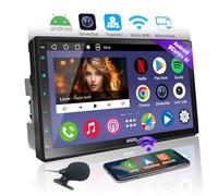 ATOTOEXCEL A6PF 7 Pouces Autoradio 2 DIN Android, 8cœurs 2G+32G, Carplay sans Fil et Android Auto, QLED écran Voiture, 2 Bluetooth, WiFi/BT/USB Tethering, 36-B EQ DSP, GPS Navi