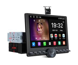 ATOTOZONE 10,1" FlexView Autoradio Android Adaptatif pour 1 Din et 2 Din, Écran Flottant ChatGPT AI Radio, Wi-FI/USB/Bluetooth, CarPlay & Android Auto sans Fil, EQ/DSP/RDS, Caméra de Recul