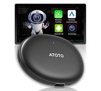 ATOTOZONE AD5 CarPlay sans fil Android Auto AI Box, Plug & Play, Samrt AI Dongle Power by ChatGPT, adaptateur CarPlay sans fil avec double WiFi, prend en charge la carte TF 256 Go