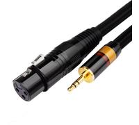 ATOULE Câble audio HiFi pour microphone 3,5 mm pour mélangeur téléphonique, amplificateur, console mixte, connecteur femelle, câble auxiliaire pour (2 mètres)