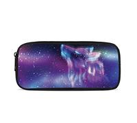 ATOurDealss Adorable trousse à crayons de poche en forme de chat pour enfants et filles - Petit sac à monnaie, Galaxy Wolf., Taille unique, Trousse à crayons
