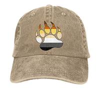 ATOurDealss Casquette de cowboy - Casquette de baseball Gay Bear Pride Paaw - Casquette en denim réglable - Casquette de camionneur pour papa, naturel, taille unique