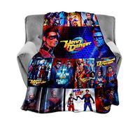 ATOurDealss Henry-Danger Couverture en flanelle ultra douce pour canapé, camping, chambre à coucher, 127 x 101,6 cm