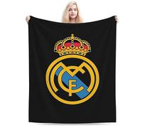 ATOurDealss Real-Madrid Couverture polaire douce et confortable en peluche légère et chaude en flanelle pour canapé, sofa et lit 203,2 x 152,4 cm