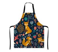 ATOurDealss Tablier avec motif renard, motif renard, tablier réglable pour homme et femme, convient pour la cuisine, la serveuse, le chef, Multi 146, taille unique