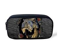 ATOurDealss Trousse à crayons en toile verte avec imprimé dinosaure 3D pour garçons, Dinosaur 3., Taille unique, Trousse à crayons