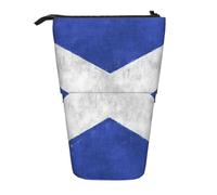 ATOurDealss Trousse télescopique à crayons avec imprimé écossais pour adultes, boîte de rangement, Noir , Taille unique, Trousse à crayons