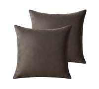 Atout Ciel Lot de 2 Coussins Garnis suédine, 45x45cm, Gris Anthracite