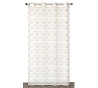 Atout Ciel Lot de 2 Voilages à Motif Jacquard à œillets 140x240cm prêts à Poser, Beige