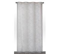 Atout Ciel Lot de 2 Voilages Effet Lin imprimés Gomme à œillets 140x240cm prêts à Poser, Gris
