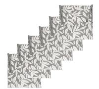 Atout Ciel Lot de 6 Galettes de Chaise carrées 40x40cm, Gris imprimé/uni