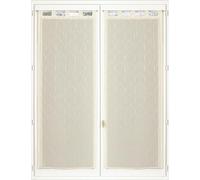 Atout Ciel Paire de voilages Unis à Pattes prêts à Poser, 2X 60x160cm, Ivoire