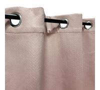 Atout Ciel Rideau occultant Thermique Velours frappé doublé Polaire à œillets 140x240cm prêt a Poser, Vieux Rose