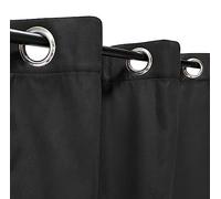 Atout Ciel Rideau suédine Thermique doublé Polaire 140x240cm prêt a Poser, Noir