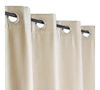 Atout Ciel Rideau Thermique chiné doublé Polaire Ton sur Ton à œillets 140x240cm prêt a Poser, Beige
