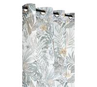 Atout Ciel Rideau Voilage Imprimé Tropical, à œillets 140x240cm prêt à Poser, Kaki