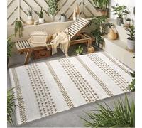 Atout Ciel Tapis rectangulaire en Coton, Effet rayé en Jute, écru et Naturel, 100x150cm