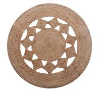 Atout Ciel - Tapis rond en jute naturel ajouré, 80 cm