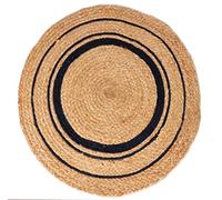 Atout Ciel Tapis Rond en Jute tressé Naturel, D120cm, Beige