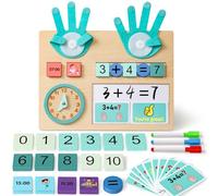 Atoylink Apprendre a Compter et Le Temps, Montessori Jouets en Bois, Jeux Educatif Mathématiques Jouet d'Activité et de Développement Cadeau pour Enfants Garcon Fille 3 4 5 6 Ans