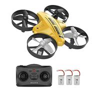 ATOYX Drone Enfant d'intérieur Hélicoptère Télécommandé Quadcopter Mini Drones pour Enfants avec Mode sans Tête Avion Mini avec Télécommande Jouet Cadeau pour Enfant et Débutant AT-66C (Jaune)