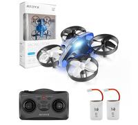 ATOYX Jouets d'intérieur Drone Enfant Hélicoptère Télécommandé Quadcopter avec Mode sans Tête Avion Mini avec Télécommande Jouet Cadeau pour Enfant et Débutant - Bleu AT-66