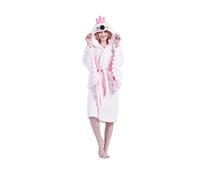 ATOZ Peignoir Doux Femme Animaux de Dessin Animé Flanelle Pyjama Robe Bain Flamant Pour L