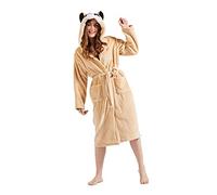 ATOZ Peignoir Doux Femme Animaux de Dessin Animé Flanelle Pyjama Robe Bain Suricate Pour M