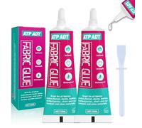 ATP ADT 140 ML Colle Tissu Extra Forte, colle textile, Colle Textile Permanente Résiste Lavage, Adhésifs pour texiles pour Tous les Tissus, Coton, Denim, Cuir, Polyester, Réparation de Poupées