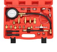 ATPEAM Compressiometre Essence, Testeur de Pression Carburant 0-140 PSI, Kit de Jauge Pression Injection pour Voiture et Moto