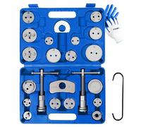 ATPEAM Kit Repousse Piston Frein 25 Pièces, Outils de Repousse Piston Frein Arrière avec Adaptateurs et Mallette, Inclus Gants Bleus et Blancs