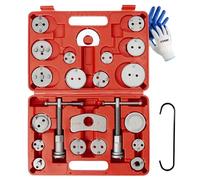 ATPEAM Kit Repousse Piston Frein 25 Pièces, Outils de Repousse Piston Frein Arrière avec Adaptateurs et Mallette, Inclus Gants Bleus et Blancs