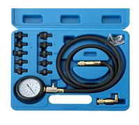 ATPEAM Testeur de Pression d'Huile, Manomètre 0-10 Bar pour Voiture, Diesel et Essence, Compressiometre Moteur avec Kit Complet